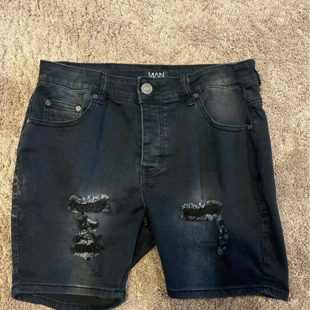 BooHoo Man Stretch Jean Shorts